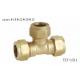 TLY-1211 1/2-2 Female aluminium pex pipe fitting brass tee NPT copper fittng water oil gas mixer matel plumping joint