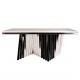 SS Base Luxury Modern Dining Tables Gloss Glass Dining Table Set For 4
