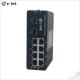 250m 20W 8 Port Industrial PoE Switch IEEE802.3af At Protocol