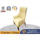 Casino Baccarat Customized Beige Luxury Hotel Customized Casual Metal Pulley Dining Chair