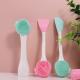 Skin Friendly Silicone Face Scrub Brush With PP Handle