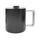 Black Painting Stainless Steel Coffee Mug Thermos Tumbler With Handle