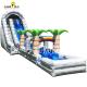 Grayish Blue PVC Inflatable Tunnel Slide For Adventure Seekers