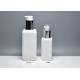 Milk White 50ml 120ml Square Opauqe White Glass Bottles With Lotion Pump, Glass Primary Bottles For Skincare Products