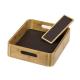 Eco Friendly Rectangular Bamboo Valet Tray Shoe Baseket For Guestroom