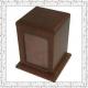 Wooden Pet urns box, Walnut color finish, photo Pet urns style