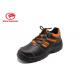 Orange Mesh Steel Toe Work Shoes , Full Grain Breathable Smooth Leather Steel Toe Shoes