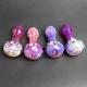 Mini Pyrex Glass Pipes Oil Burner Pipe Smoking Accessories Beautiful Colored 3D Pink Purple Glass Spoon Pipe Hand Pipes