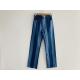 Contrast Color Ladies Denim Jeans / Light Wash Mid Rise Push Up Jeans TM7064
