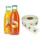 Roll Printing Food Packaging Labels Waterproof Beverage Bottle Stickers Custom
