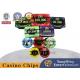 45mm Texas Game Jackpot  Acrylic  Personalised  Casino Poker Chip Set
