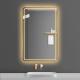 Custom Rectangular Frameless Bathroom Mirror Smart  Backlit LED Wall