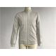 Light Grey Mens PU Jacket / Pleather Biker Jacket With Nylon Zip Through TW67655