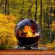 600mm Garden Fire Ball Sphere Corten Steel wood burning Outdoor Fire Pits