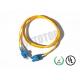 SC Connector Optical Patch Cord 2F ZIP 3.0mm OFNR CORNING SMF-28 ULTRA , Yellow Jacket