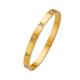 MVCOLEDY Jewelry Gold Plated Bangle Bracelet Cz Stone Stainless Steel With Crystal