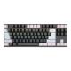 87 Keys Double Injection Keycap Red Axis Wired Keyboard With Metal Panel for Needs