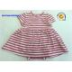 Short Sleeve Newborn Baby Girl Dresses , 100% Cotton  Baby Girl Striped Dress