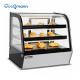 Curved Front Counter Top Cake Display Fridge , Tempered Glass Dessert Display Cooler