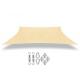 Rectangle Sand Polyester Residential Shade Sails With Steel Hardware 99% Shade Rate