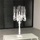 Blue Crystal Glass Candelabra Hurricane 9 Arm White Crystal Candelabra For Event Decor