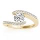 diamond engagement ring 14k yellow Gold engagement diamond ring For Women
