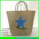 LDSC-041 fashion palm leaf handbag star printed seagrass straw tote handbags