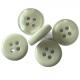 16L Plastic Shirt Buttons With Pearl Effect Chalk Back Off White Color 4 Hole