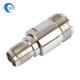 Nickel plated CNC Mechanical Parts pure Brass N-type female to SMA female connector