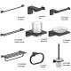 SENTO Black color Stainless Steel Wal Mounted Bathroom Accessories Set