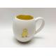 Easter Egg Shaped 3D Ceramic Mug Spot Decal With Gold Rim Stoneware Porcelain