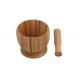 100% Medium Handmade Wooden Mortar & Pestle , Wooden Garlic Masher Non Stick
