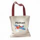 Lightweight Custom Printed Tote Bags With Colored Handles Fashionable