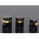 Black Plastic Airless Bottle Gold Border Shape Cylindrical 50ml