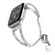 Metal Apple Watch Strap Herringbone Diamond Encrusted