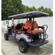6 Seater Electric Golf Cart 72V 4 Wheel Disc Brake 10 Inch Display 6 Person Lifted
