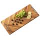 Household Wood Rectangle Serving Board 20x9.02x2.2 Inch With Metal Handle