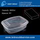 PP clear 3600ml thin wall plastic stackable food /vegetable storage containers mould