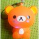 mini cute bear shaped PVC material, Color change LED Flashing Keychain for Give away gifts