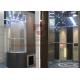 Tetragonal 2100kg Glass Stainless Steel Panoramic Elevator With MR / MRL