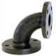 GB HG ASME Cast Iron Pipe Fittings 90 Degree Elbow Double Flanged Bend