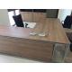 Manager use L shape office desk 3060 steel frame wooden modesty panel