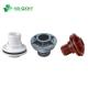 1-1/2 PVC Female/Male Tank Back Nut Thread Water Connector with White Brown Solution