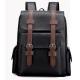 Retro PU Leather Student Laptop Schoolbag 38x12x34cm