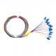 ISO9001 G657A1 LC UPC Pigtail Fiber Assembly OD 0.9mm 12 Fiber Core