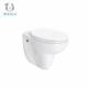 Traditional Wall Hung Toilet Bowl Strong Ceramic Easy Clean Glaze P Trap