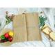 Soft Natural Linen Gift Bag With Green Lining Multifunctional Double Layer Drawstring