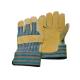 maintenance industry flame resistant Stripe Cotton Back Pig Leather Gloves / Glove 21007