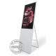 Android Interactive LCD Poster Kiosk White Super Slim PCAP Foil Touch Screen Banner Kiosk