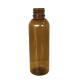 2 Oz Round Squeezable Clear Brown PET Bottle With Spray Pump 20/410